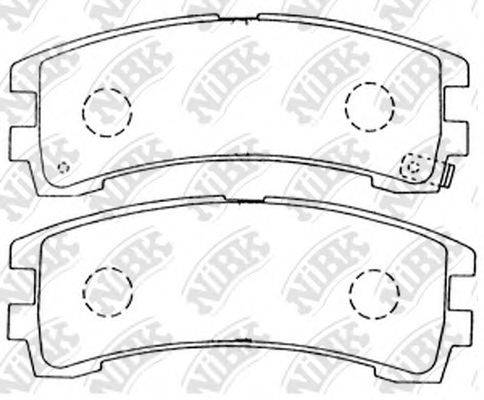 NIBK PN2304 Комплект гальмівних колодок, дискове гальмо