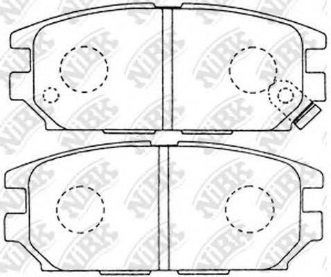 NIBK PN3272 Комплект гальмівних колодок, дискове гальмо