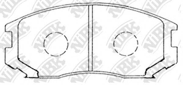 NIBK PN3285 Комплект гальмівних колодок, дискове гальмо