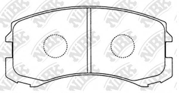 NIBK PN3462 Комплект гальмівних колодок, дискове гальмо