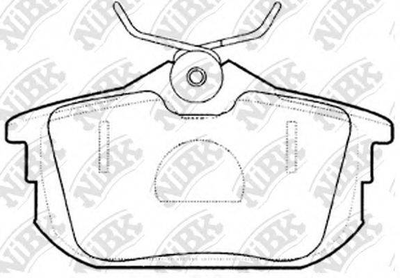 NIBK PN3593 Комплект гальмівних колодок, дискове гальмо