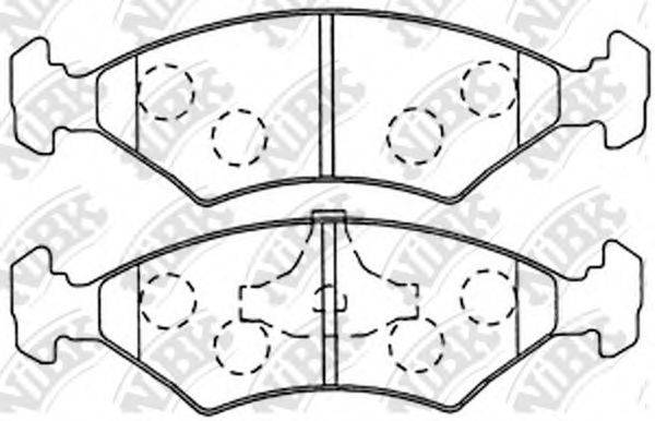 NIBK PN5108 Комплект гальмівних колодок, дискове гальмо