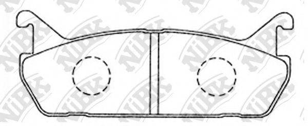 NIBK PN5198 Комплект гальмівних колодок, дискове гальмо