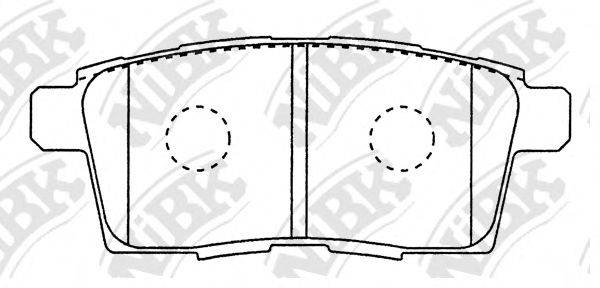 NIBK PN5814 Комплект гальмівних колодок, дискове гальмо