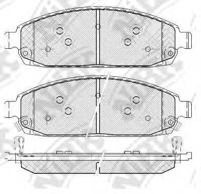 NIBK PN8491 Комплект гальмівних колодок, дискове гальмо