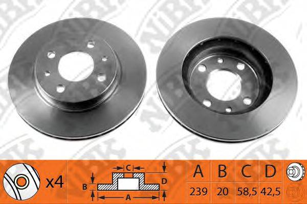NIBK RN1125 гальмівний диск
