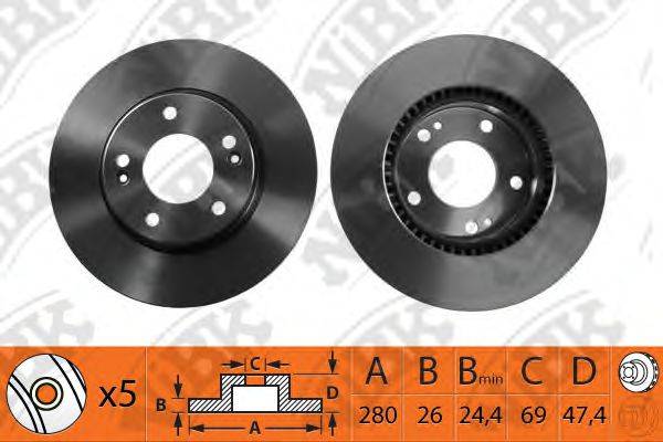 NIBK RN1174 гальмівний диск