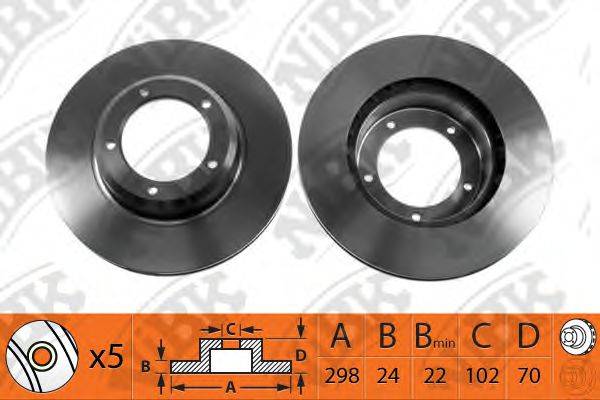 NIBK RN1284 гальмівний диск