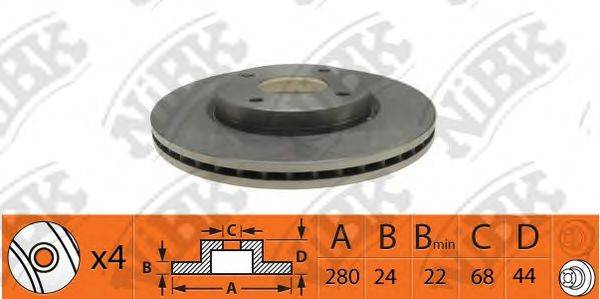 NIBK RN1424 гальмівний диск