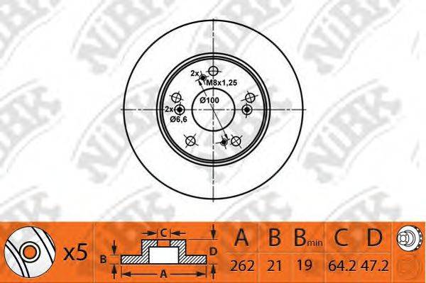 NIBK RN1468 гальмівний диск