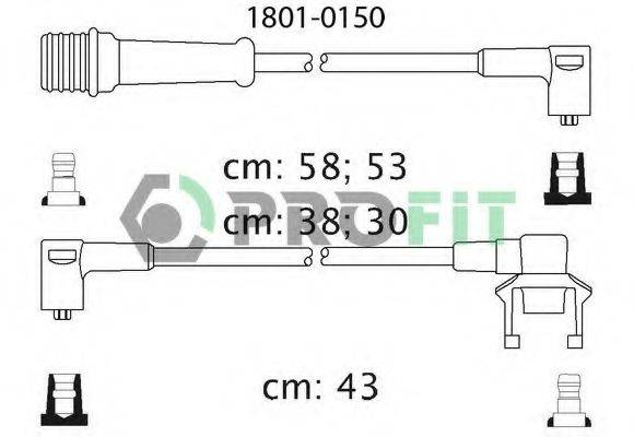 PROFIT 18010150 Комплект дротів запалювання