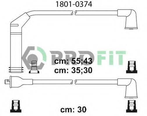 PROFIT 18010374 Комплект дротів запалювання