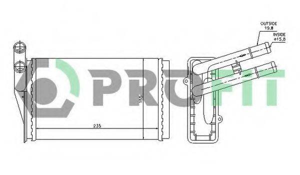 PROFIT PR0018N1 Теплообмінник, опалення салону