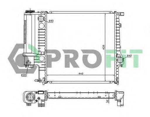 PROFIT PR0050A1 Радіатор, охолодження двигуна