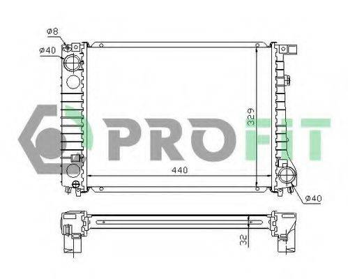PROFIT PR0054A1 Радіатор, охолодження двигуна
