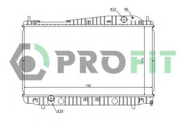 PROFIT PR1705A1 Радіатор, охолодження двигуна