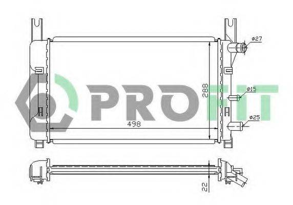 PROFIT PR2562A1 Радіатор, охолодження двигуна