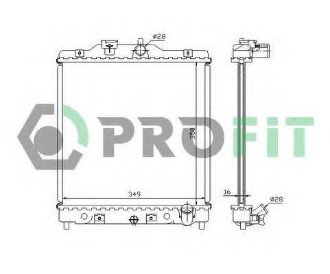 PROFIT PR2912A2 Радіатор, охолодження двигуна