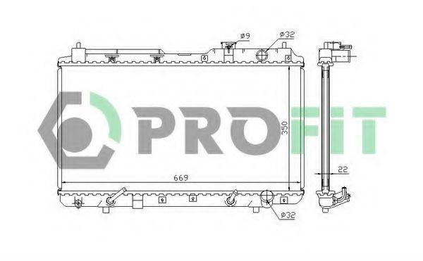 PROFIT PR2915A1 Радіатор, охолодження двигуна