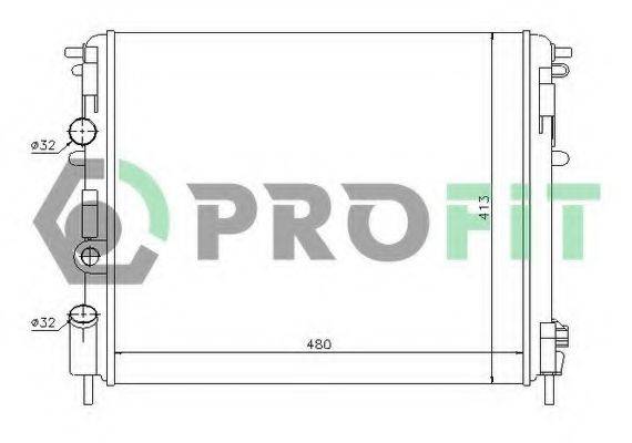 PROFIT PR6037N3 Радіатор, охолодження двигуна