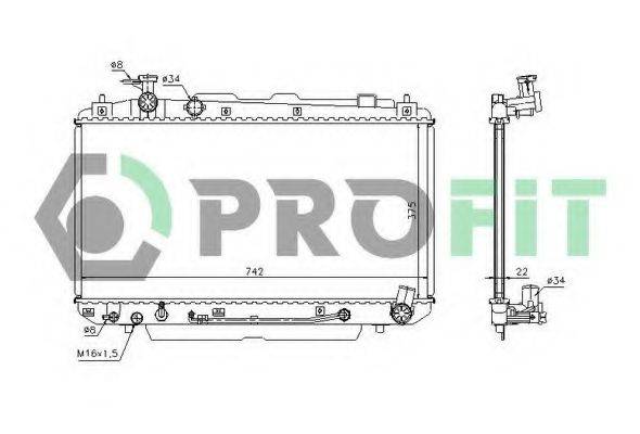 PROFIT PR8131A1 Радіатор, охолодження двигуна