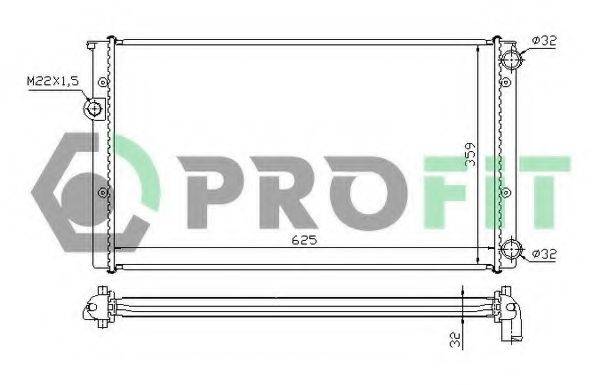 PROFIT PR9522A4 Радіатор, охолодження двигуна