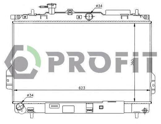 PROFIT PR1806A4 Радіатор, охолодження двигуна