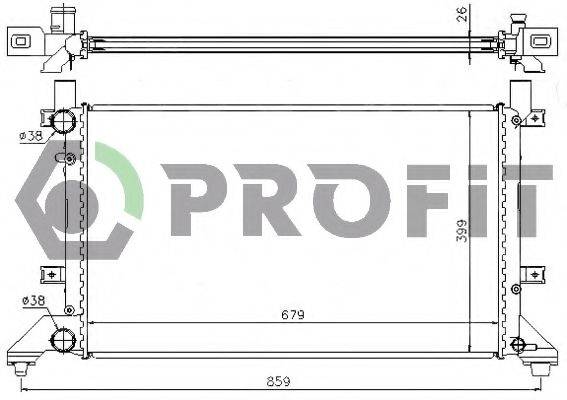 PROFIT PR9567A8 Радіатор, охолодження двигуна