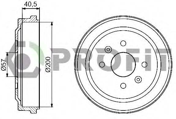 PROFIT 50200005 Гальмівний барабан