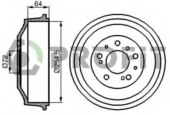PROFIT 50200008 Гальмівний барабан