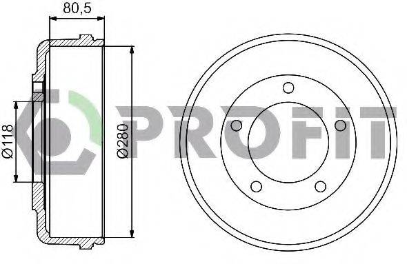PROFIT 50200031 Гальмівний барабан