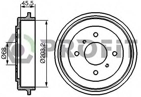PROFIT 50200059 Гальмівний барабан