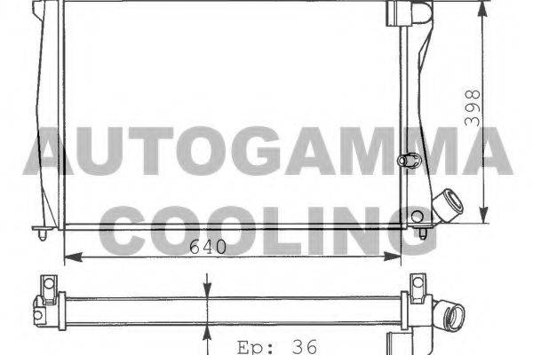 AUTOGAMMA 100220 Радіатор, охолодження двигуна
