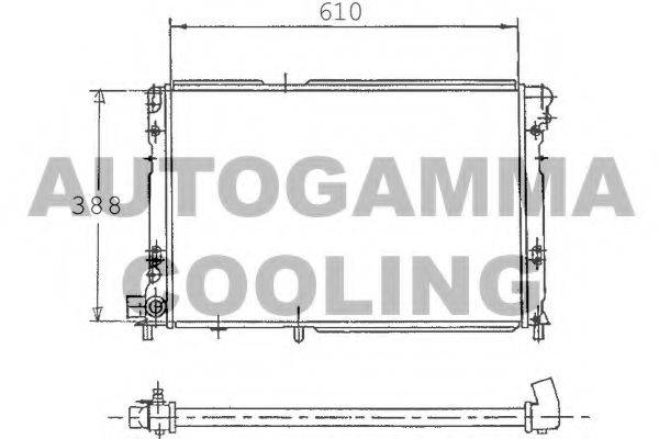 AUTOGAMMA 100279 Радіатор, охолодження двигуна