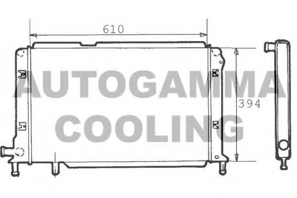 AUTOGAMMA 100280 Радіатор, охолодження двигуна