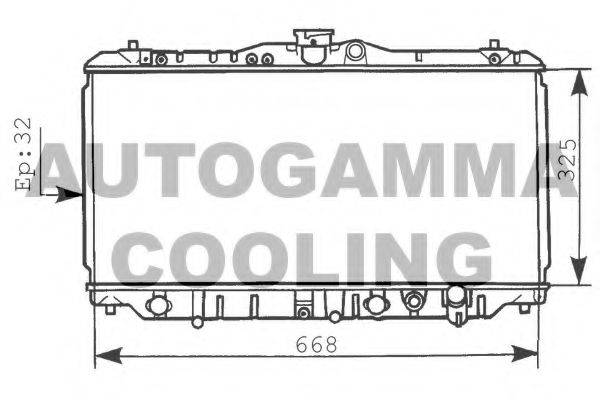 AUTOGAMMA 100434 Радіатор, охолодження двигуна