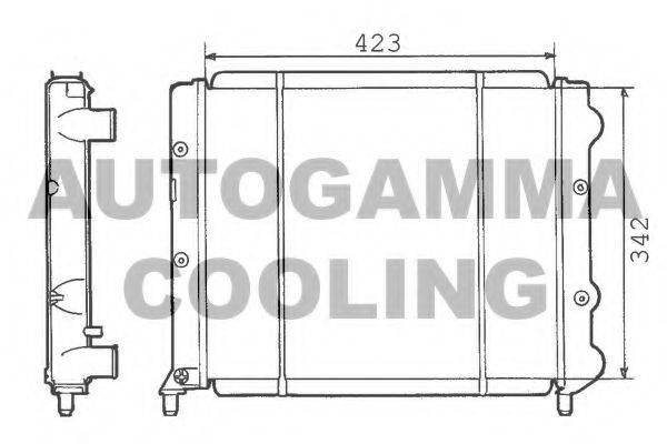 AUTOGAMMA 100455 Радіатор, охолодження двигуна