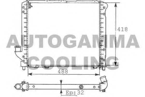 AUTOGAMMA 100460 Радіатор, охолодження двигуна