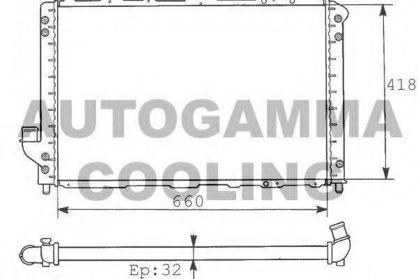 AUTOGAMMA 100463 Радіатор, охолодження двигуна