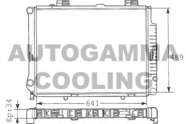 AUTOGAMMA 100554 Радіатор, охолодження двигуна