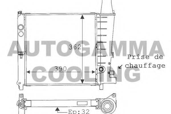 AUTOGAMMA 100759 Радіатор, охолодження двигуна