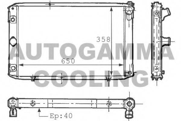 AUTOGAMMA 100861 Радіатор, охолодження двигуна