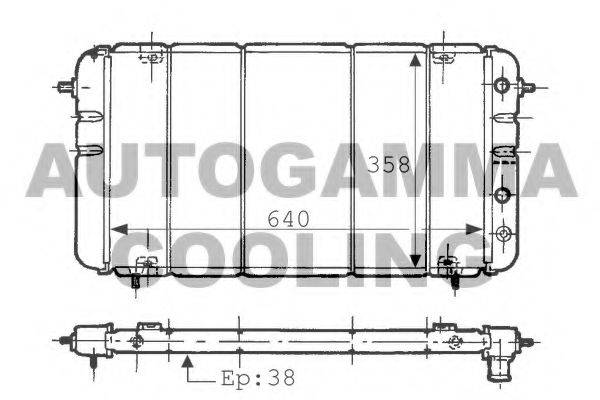 AUTOGAMMA 100881 Радіатор, охолодження двигуна