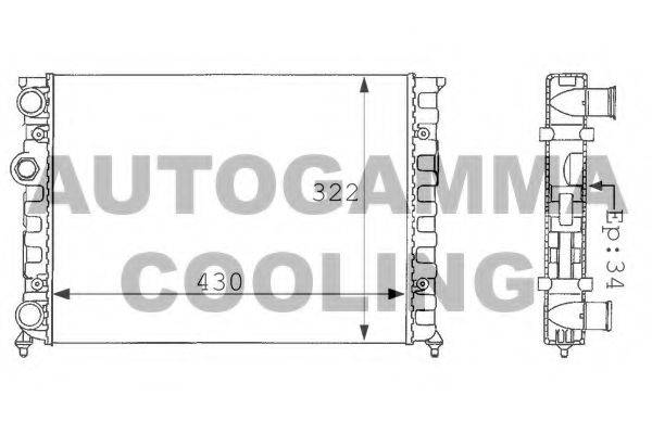 AUTOGAMMA 101055 Радіатор, охолодження двигуна