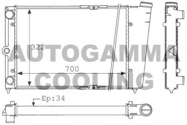 AUTOGAMMA 101065 Радіатор, охолодження двигуна