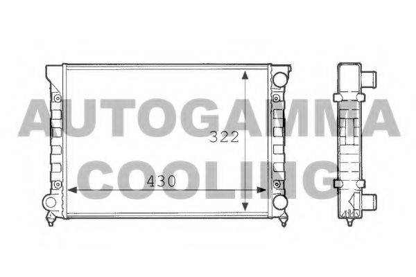 AUTOGAMMA 101069 Радіатор, охолодження двигуна