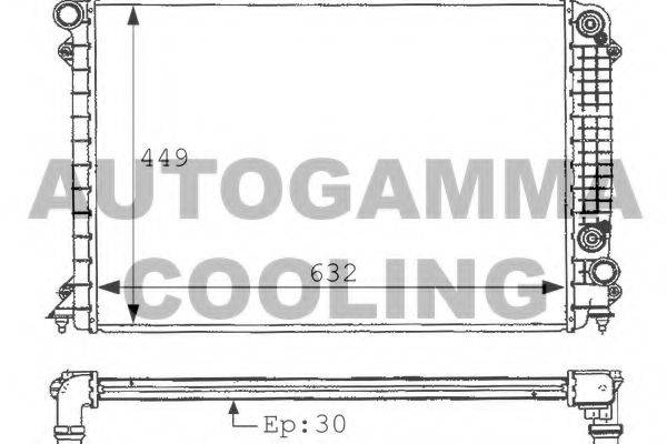 AUTOGAMMA 101119 Радіатор, охолодження двигуна