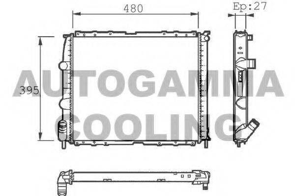 AUTOGAMMA 101422 Радіатор, охолодження двигуна