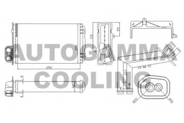 AUTOGAMMA 101973 Теплообмінник, опалення салону