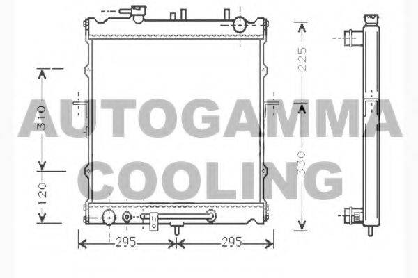 AUTOGAMMA 104277 Радіатор, охолодження двигуна